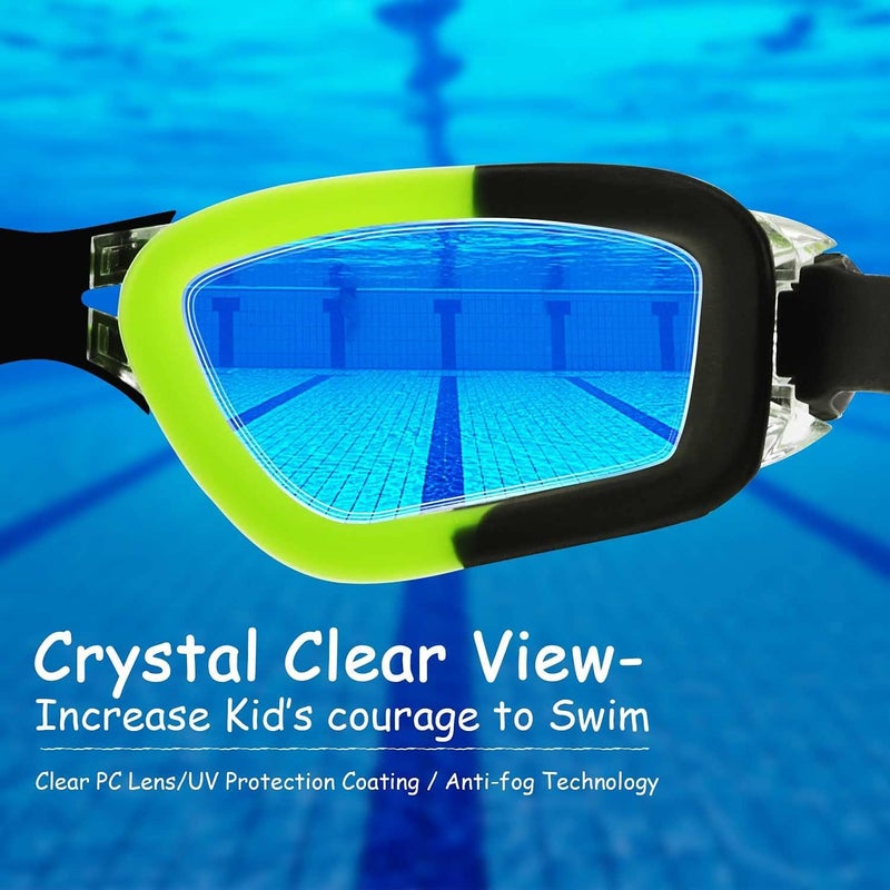 COOLOO Kids Swim Goggles, 2 Packs Swimming Goggles for Kids Girls Boys and Child Age 4-16 - Image 4